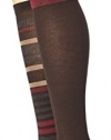 Anne Klein Women's Multi Stripe 2-Pack Premium-Blend Knee-High Socks