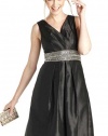 JS Boutique Women's Shantung Surplus Bodice Beaded Waist Dress