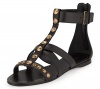 MIU MIU by Prada Studded T-strap Flat Sandals, Black 5X9140