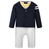 Baby Boy Jumpsuit Romper & Jacket Suit 2pcs Clothing Sets For 0-24 Months Boy (80 (6-12 months))