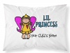 Customizable, Lil Princess Pillowcase. Personalized With Your Child's Name - Perfect Gift For Little Girls Of All Ages! Brown Hair