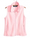 Women's Fashion Tailored Fit Anti-Pilling Micro Fleece Crescent Vest (11 Colors)