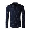NUTEXROL Men's Print Woven Long Sleeve Dress Shirt Premium Cotton Casual Shirts