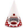 Sock Monkey Party Supplies - Cone Hats (8)