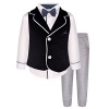 Boys Clothing Sets 4 Pieces Kids Gentleman Tuxedo Little Boys Clothes Suit Outfit(3T)
