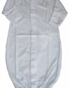 Kissy Kissy Baby Signature Convertible Gown-White with Pink-Newborn