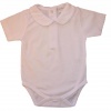 Kissy Kissy Baby Basic Short Sleeve Collared Bodysuit with Bebe Collar-3-6 Months