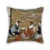 Loveloveu Oil Painting Utagawa Toyoharu - A Winter Party Cushion Cases 18 X 18 Inches / 45 By 45 Cm Gift Or Decor For Boy Friend,teens,dining Room,bedding,valentine - Twin Sides