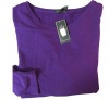 Ralph Lauren Lauren Jeans Co. Cropped Pullover Sweater Purple Size XL Extra Large