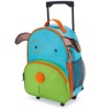 Skip Hop Zoo Little Kid and Toddler Travel Rolling Luggage Backpack, Ages 3+, Multi Darby Dog