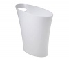 Umbra Skinny Polypropylene Waste Can, Metallic White