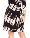 Calvin Klein Plus Size Printed Faux-Wrap Dress Size 3X