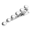 AmDxD Jewelry Stainless Steel Men Tie Clips Silver Six Round Link Together Square,6.2x0.7CM Cuff Links