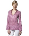 Tory Burch, Stephanie Printed Tunic, Wild Orchid, Size 14