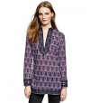 Tory Burch Printed Cotton Tory Tunic in Dynasty Purple