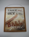 Take Me Out to the Ball Game Baseball Sports Wall Art Sign Boys Bedroom Decor