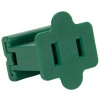 Holiday Lighting Outlet Female Green Slip Plug, Zip Plug, Vampire Plug, Gilbert Plug, Slide Plug (50, SPT-1)