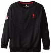 U.S. Polo Assn. Big Boys' Space Dyed French Terry Fashion Crew Neck Pullover