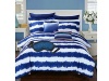 Chic Home Ginno 9-Piece FULL Size Comforter Set in Navy Made of 100% Polyester with Dream Zone Sleep Mask