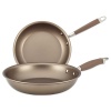 Sturdy Advanced Umber Nonstick Hard Anodized Twin Pack French Skillets
