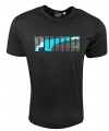 Puma Mens Active Dry Formstripe Short-Sleeve Shirt - Black