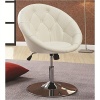 Coaster 102583 Round-Back Swivel Chair, White