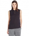 Vince Camuto Women's S/L Collared Keyhole Blouse