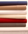 Martha Stewart Collection Bedding, Solid Flannel King Sheet Set, Red