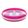 OXO Tot Divided Plate with Removable Training Ring and Dipping Center-Pink
