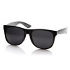zeroUV - Designer Inspired Basic Shape Super Horn Rimmed Sunglasses (Matte Black)