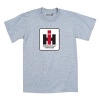 International Harvester Tractor Logo Mens T-Shirt IH Light Gray Tee