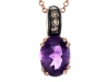Effy Collection 14k Rose Gold Amethyst Pendant Necklace