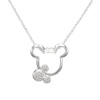 Rosemarie Collections Women's Sterling Silver Mouse Ears Charm Pendant Necklace