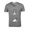 Inhale Exhale Pug Sports T Shirts V Neck
