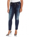 Silver Jeans Women's Plus Size Suki Mid Rise Skinny Jean