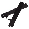 KAYSO Women's 22 Inch Classic Adult Size Long Opera Length Satin Gloves Black