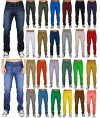 Blu Mens Slim Fit Jeans 20 Colors Soft Stretch Skinny