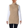 MICHAEL Michael Kors Womens Ribbed Knit Sleeveless Turtleneck Sweater