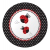 Creative Converting Ladybug Fancy Round Large Banquet Plates,10 1/4in,  8-Count,