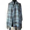 Blue_(US Seller)Plaid shawl Warm Winter long solf scarf
