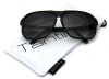 Oversized Square Aviator Sunglasses Evidence Black Frame