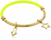 MARC BY MARC JACOBS Gold-Tone And Yellow Rubber Hula-Hoop Bracelet