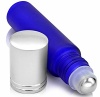 2PM Essentials Frosted Glass Roll On Bottles for Perfume, Wax, Lip Balm, Essential Oils, Deodorant, Frosted Cobalt Blue, 10ml