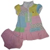 Ralph Lauren Baby Girls Polo Dress, Patchwork Multi, 12 Months