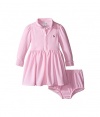 Ralph Lauren Polo Baby Girls Pink Cotton Mesh Dress Set (12 Months)