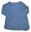 James Perse Curved Hem Baseball Pullover Long Sleeve T-Shirt