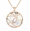 Veenajo Golden Life Rolling Ball Rhinestone Crystal Pendant Necklace with GOLD LONG Sweater Chain