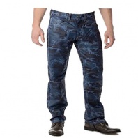 Royal Premium Mens Jeans Camo Slim Straight 36x32 Blue