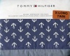 Tommy Hilfiger Navy and White Anchors Twin Extra-long Sheet Set