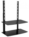 Mount-It! LCD, LED, Plasma TV Wall Mount Bracket for Cable Box, DVD Player, Stereo Components Shelf (2 Shelf)